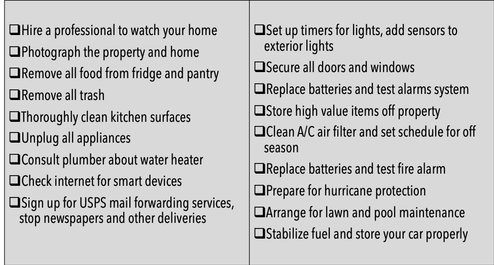 Winter Home Closing Checklist